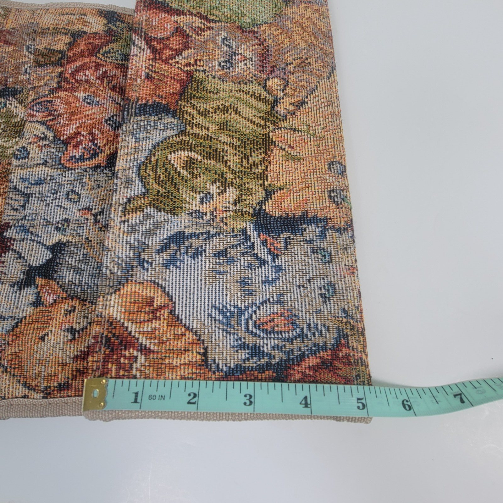 Tapestry Cats Tote Bag 12×11 Vintage Style Woven Kitten Print Purse Shoulder