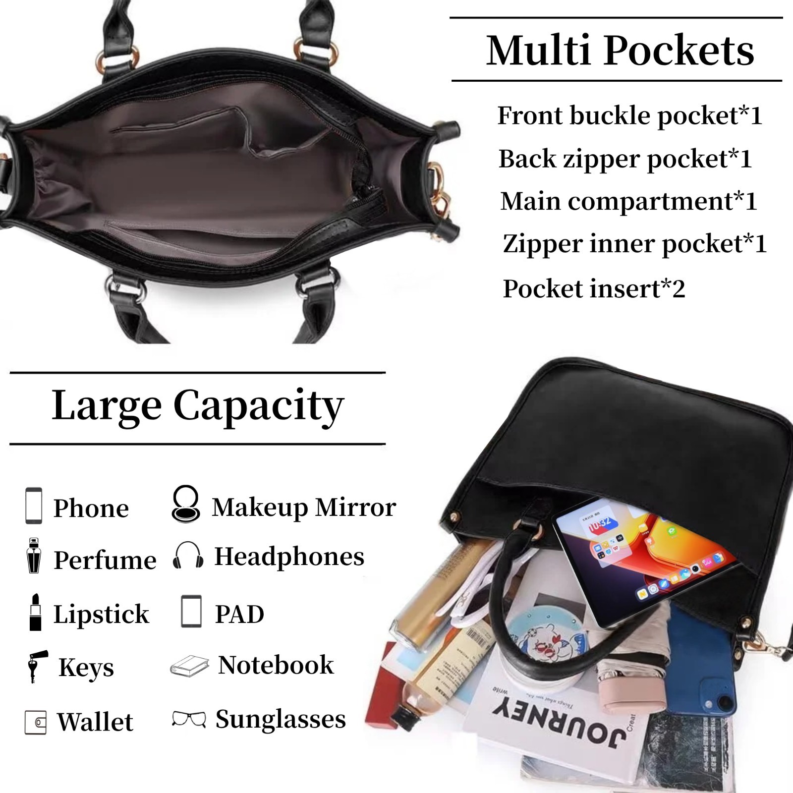 Crossbody Purse for Women Soft Leather Shoulder bag Handbags with 2 Straps