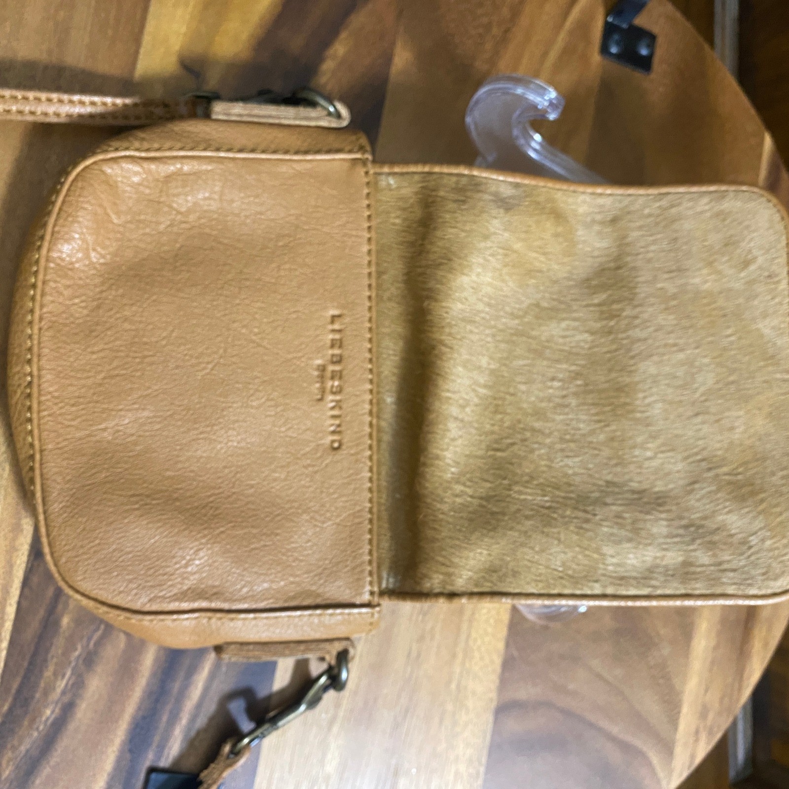 Liebeskind Berlin Crossbody Bag Tan Leather Calf Hair