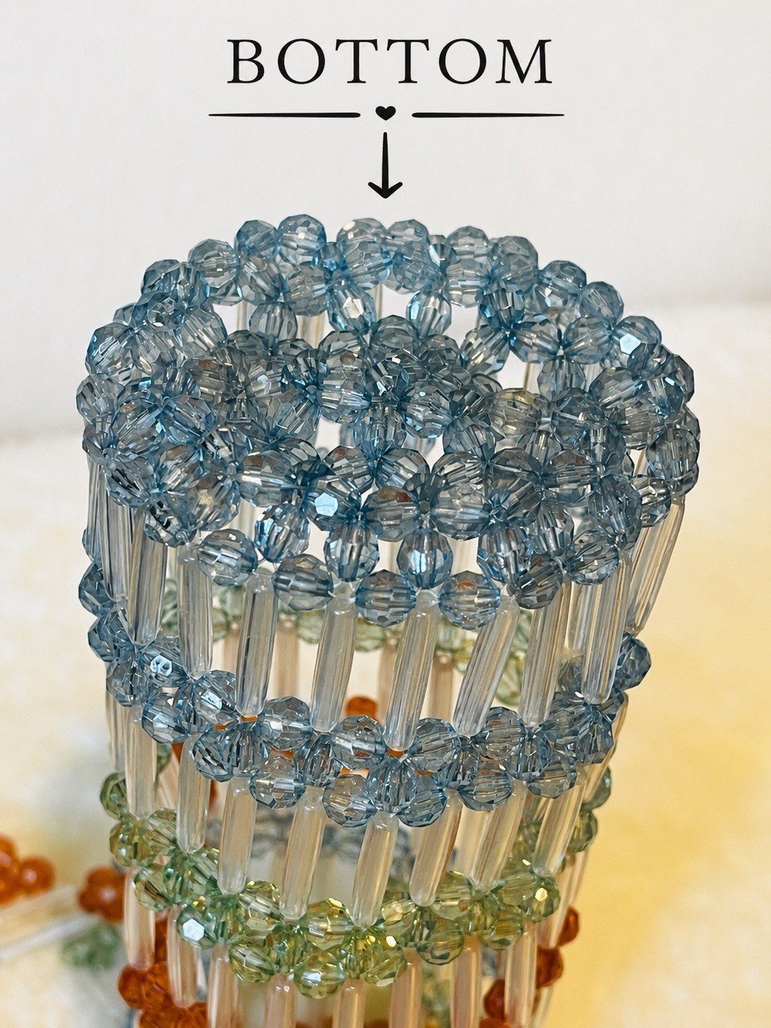 Beaded Crossbody Water Bottle Carrier