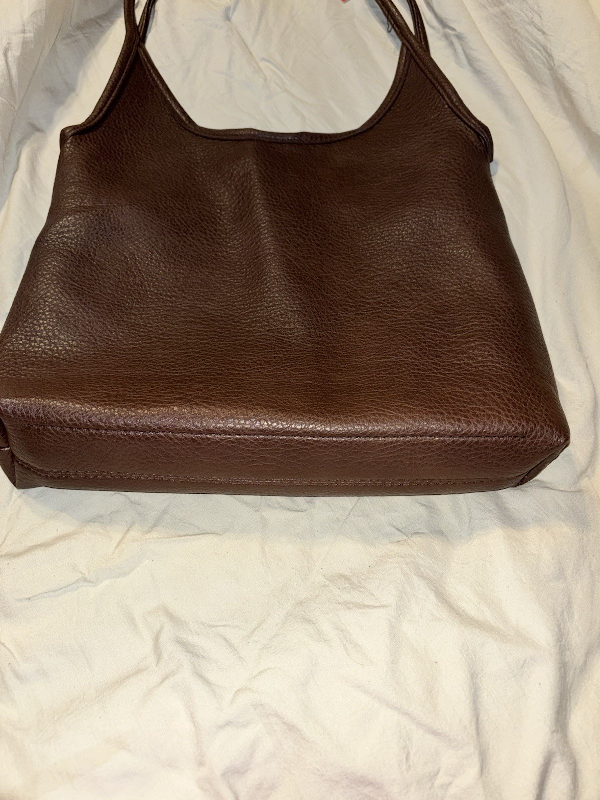 Montana West Brown Hobo Shoulder Bag, Medium, Magnetic Snap, Pockets, Gold