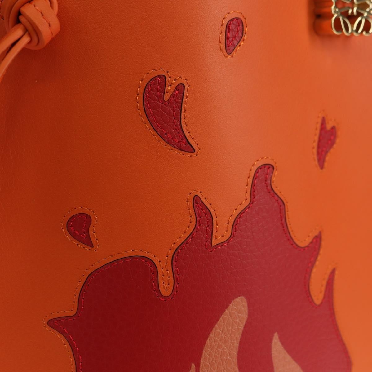 LOEWE × Ghibli Howl’s Moving Castle Pebble Dice Pocket Calcifer Auth 167251SM