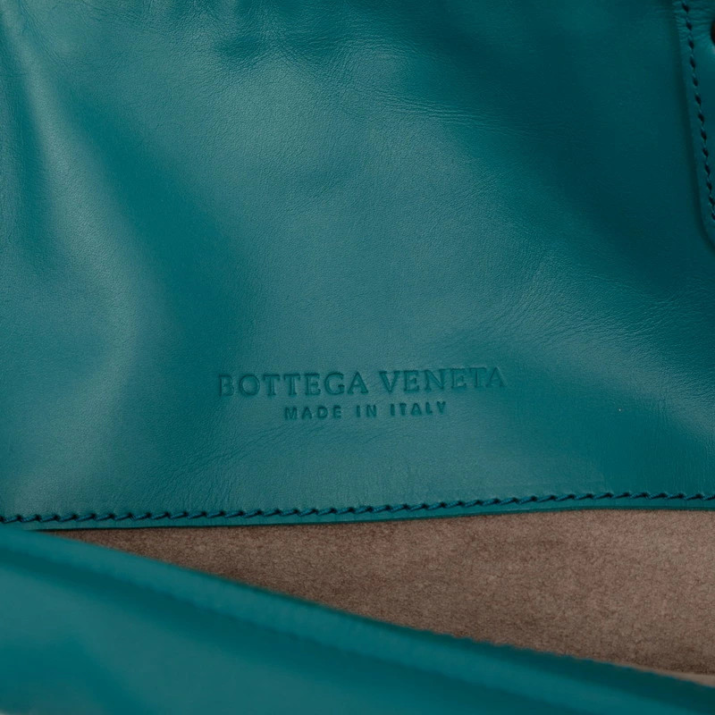 Bottega Veneta Intrecciato Leather Tote Bag Blue Women’s 13.6in x 10.2in x 3.9in