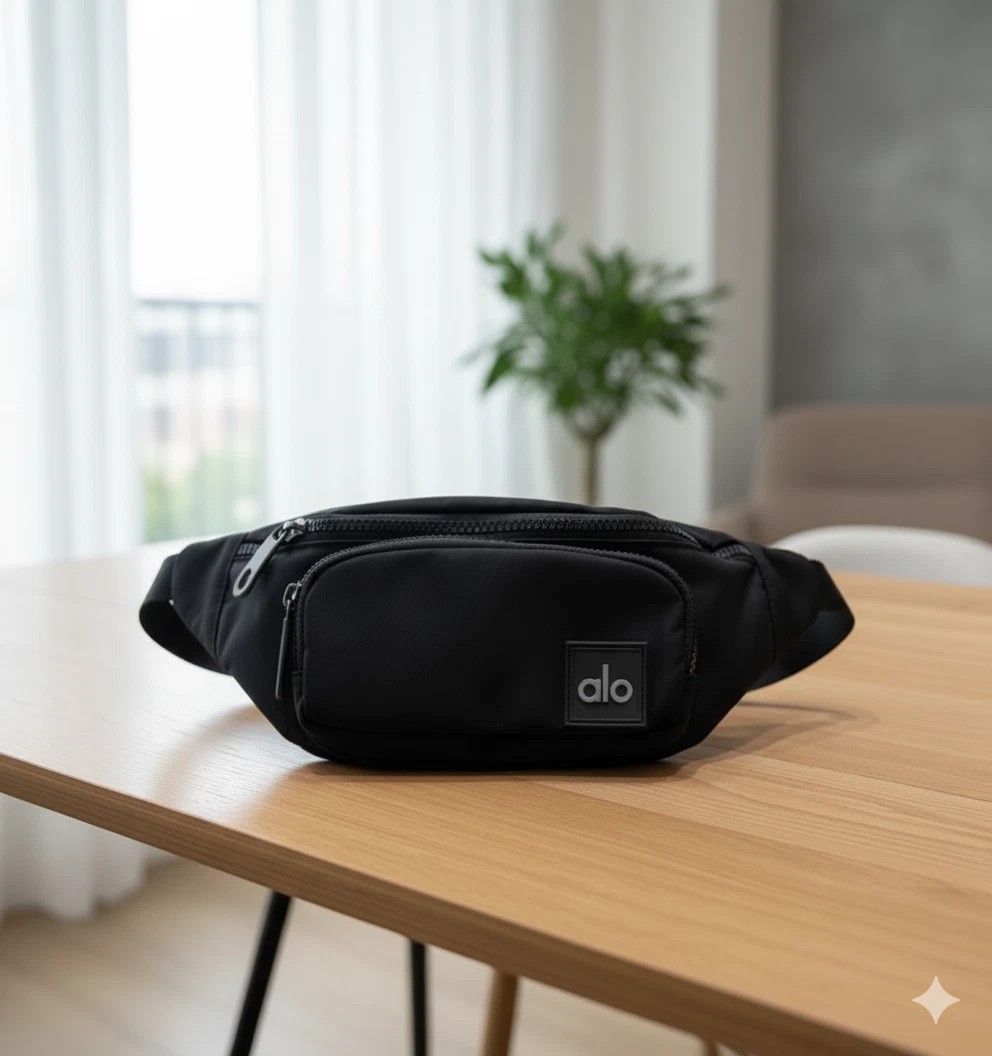 Alo Yoga Explorer Belt Bag Black – Fanny Pack Crossbody Waist Travel Bag