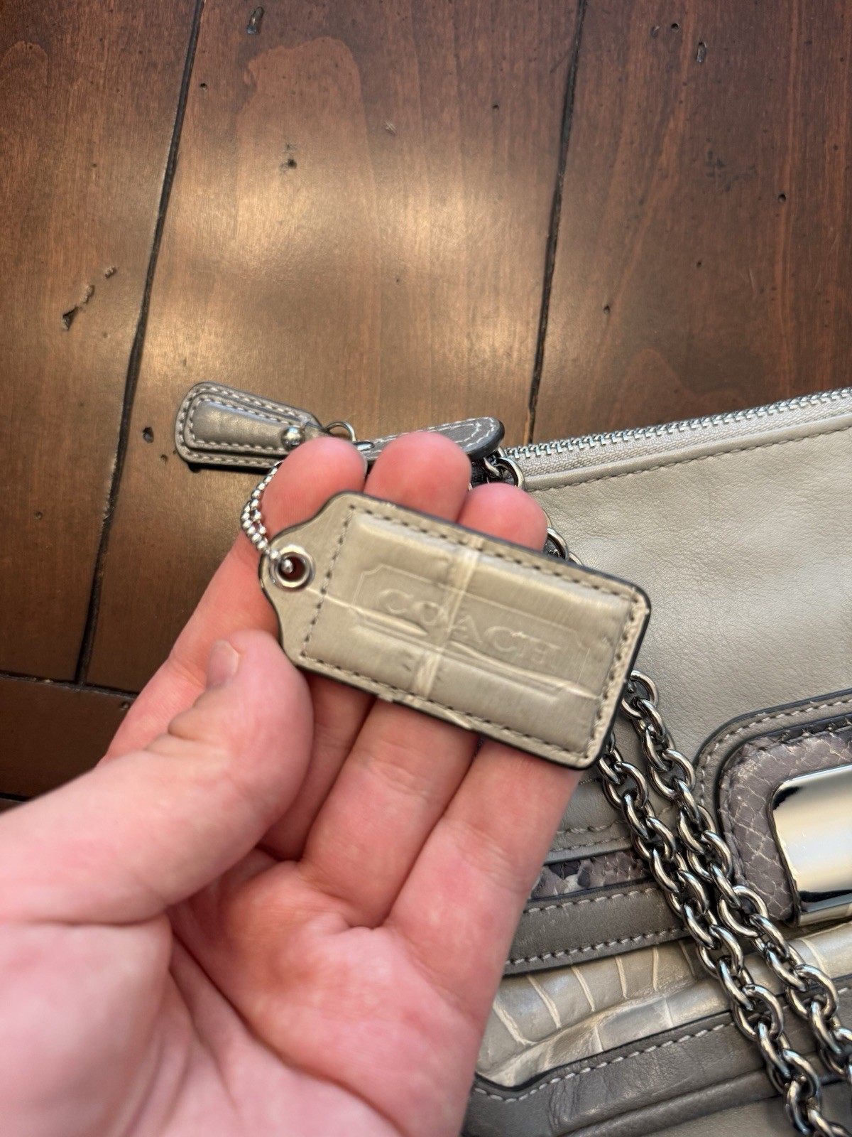 Coach y2k Kristin Willow leather snakeskin shoulder bag Used!