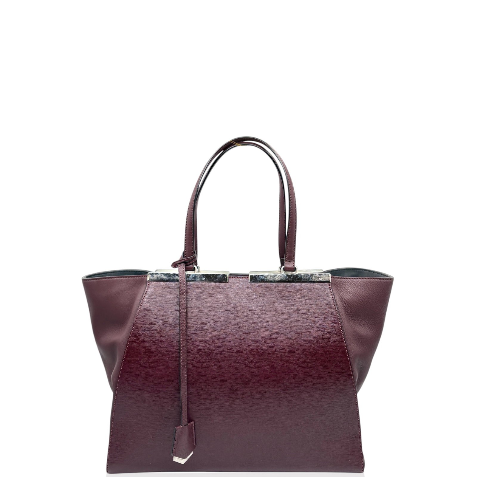Fendi Large 3jours Tote Burgundy Saffiano Calfskin (qy040126j0)
