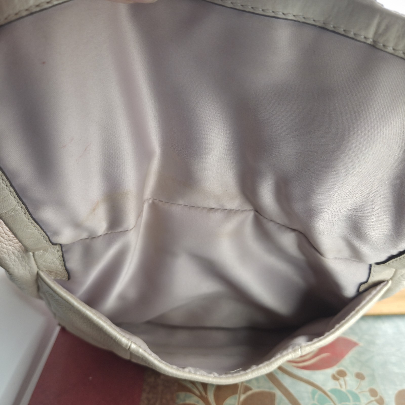 COACH KRISTIN CHAMPAGNE LEATHER HOBO SHOULDER HANDBAG L1126-19303 EUC Clean