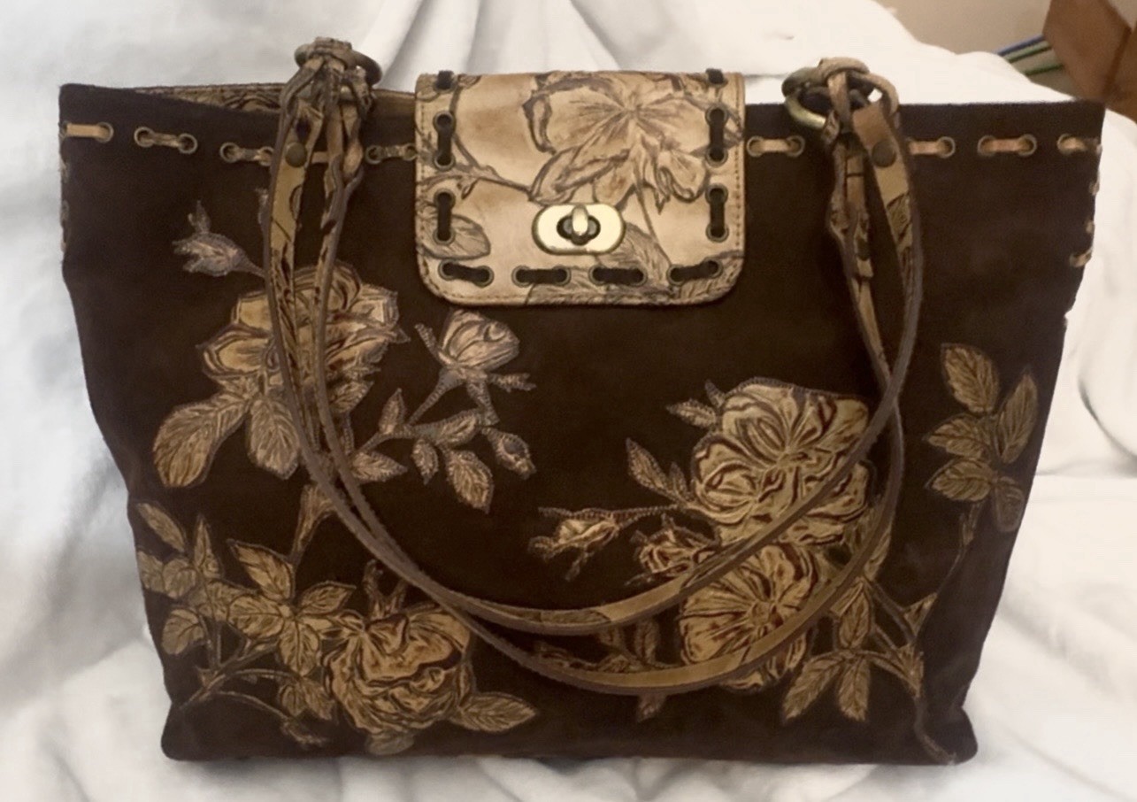 Vintage Isabella Fiore Large Beaded Tote Bag