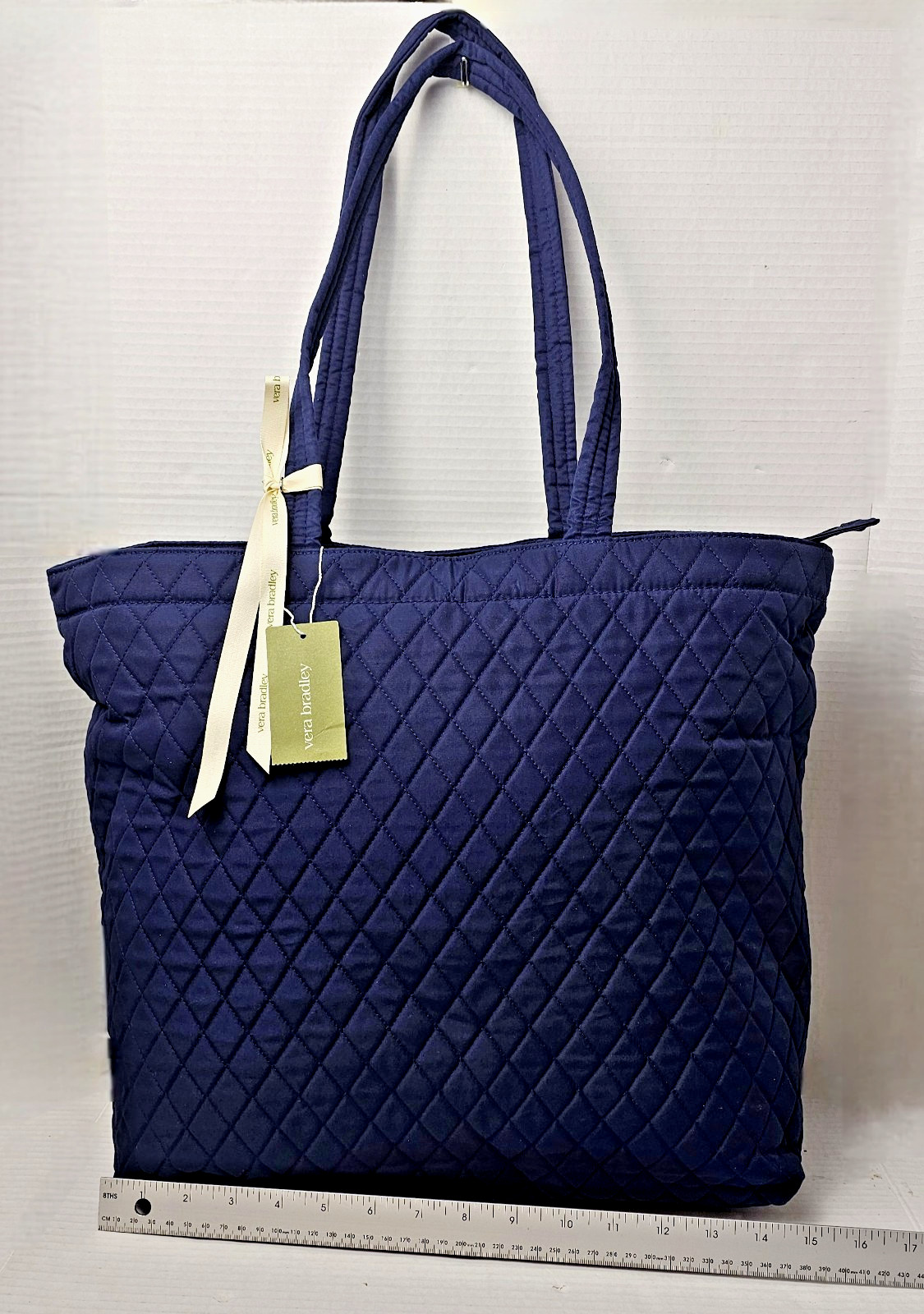Vera Bradley Original Zip Tote in Cotton Peacoat (Navy)