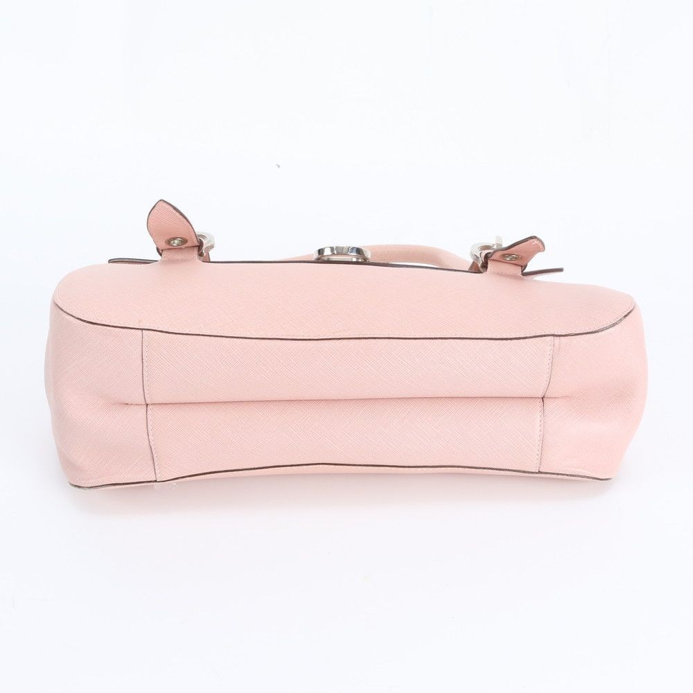 Authentic Salvatore Ferragamo Gancini Leather Tote Bag Pink 33cm x 21cm x 11cm S