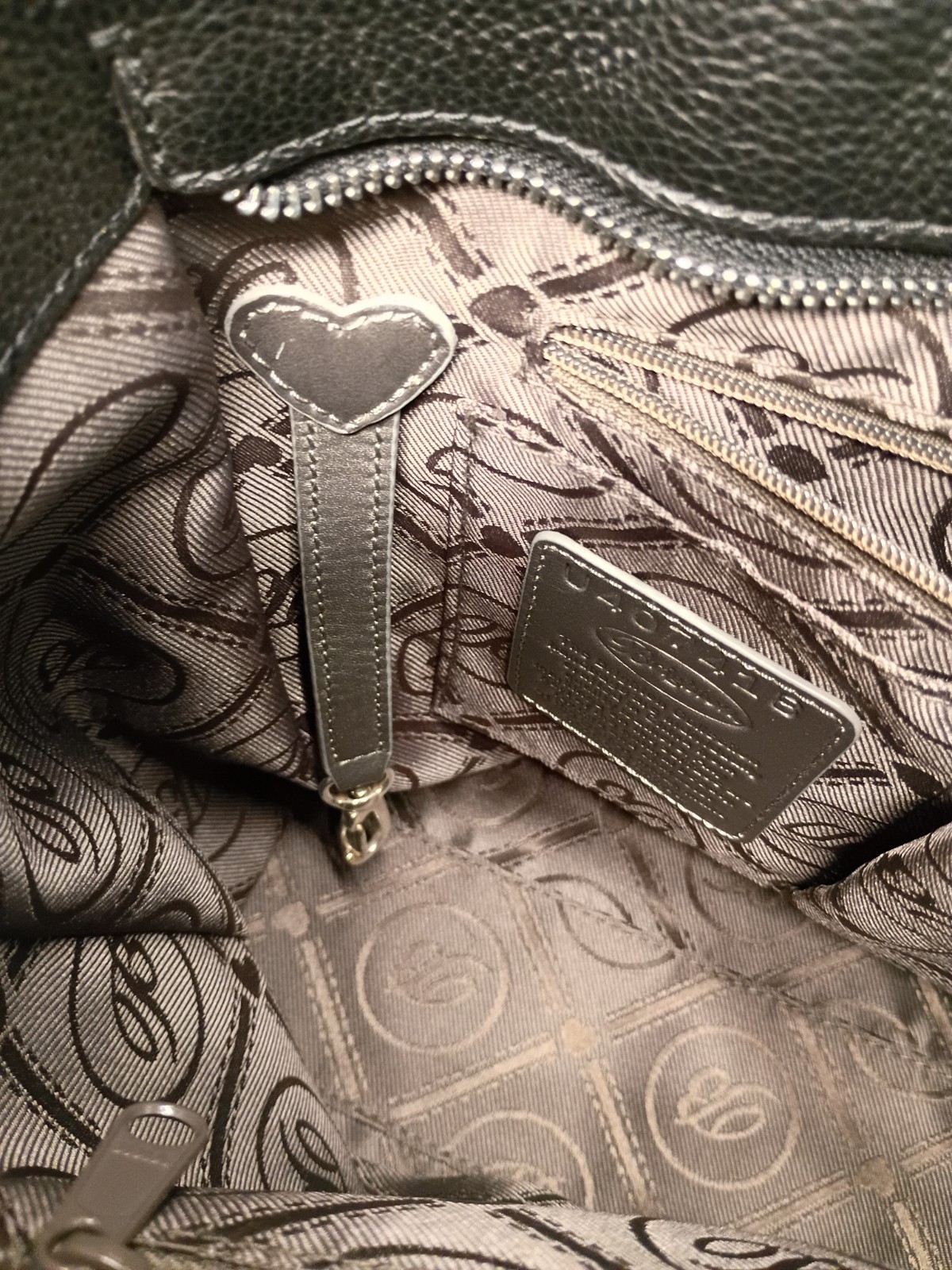 BRIGHTON Daniela Andalusia Collection Black Tote Bag removable strap