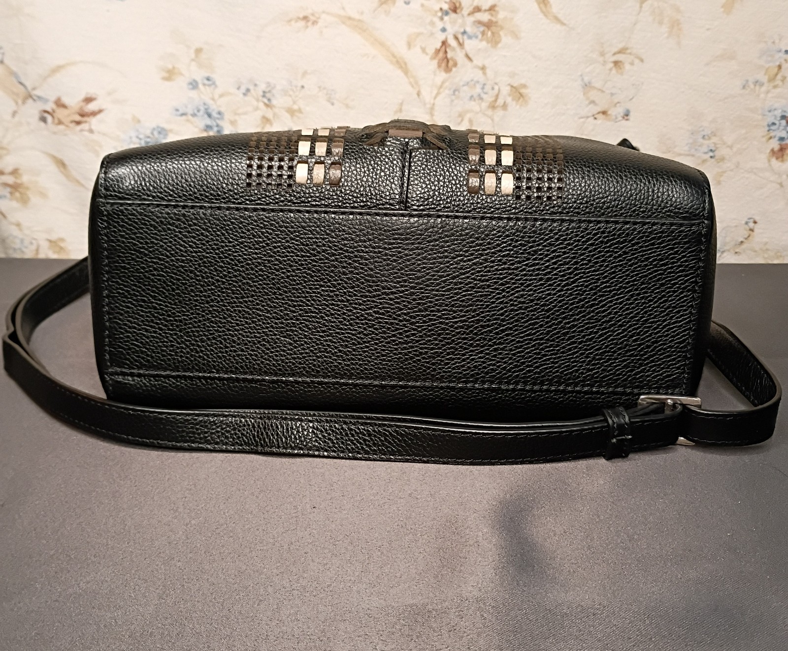 BRIGHTON Daniela Andalusia Collection Black Tote Bag removable strap