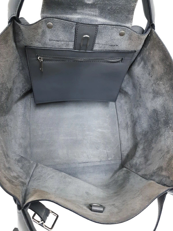 Celine Big Bag Small 189313 Leather Gray Shoulder Bag Women’s #TB2123