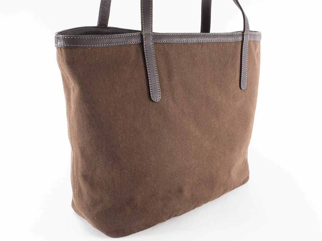 BURBERRY Reversible Tote Canvas Felt Brown Unisex Bag #URB555
