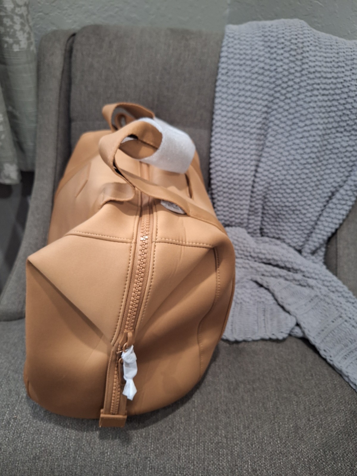 Dagne Dover Unisex Landon Carryall Large Duffle Bag in Camel Brand New w/out Tag