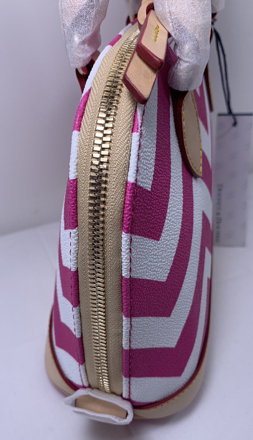 Dooney & Bourke Chevron Bitsy Bag Fuchsia Color