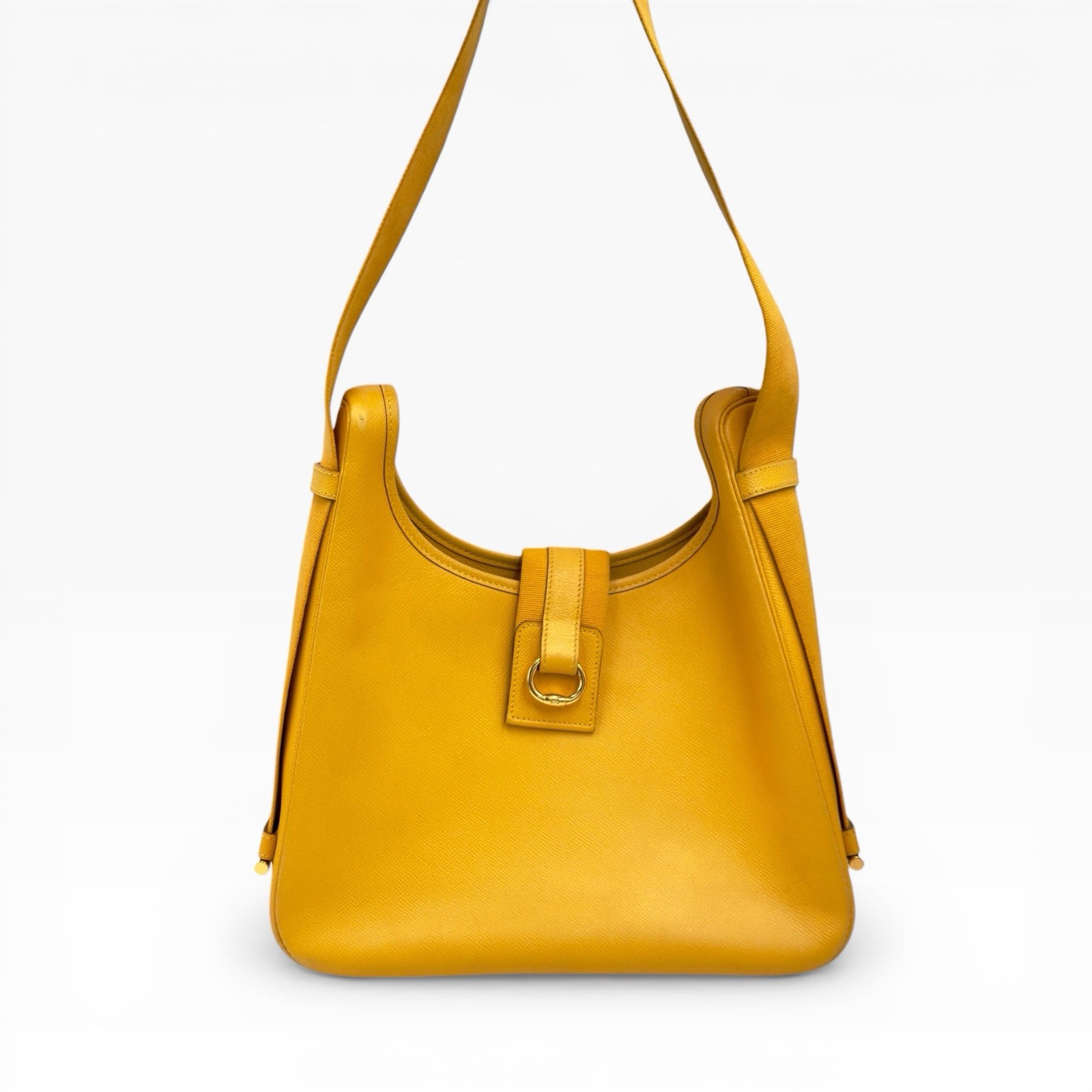 Hermes Etriviere Shoulder Bag Yellow Epsom Leather Gold Hardware France