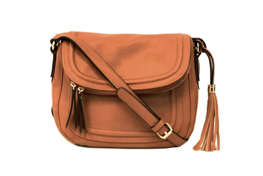 Bourbon Sophia ZipFlap Crossbody Tassel Handbag by Joy Susan – NEW