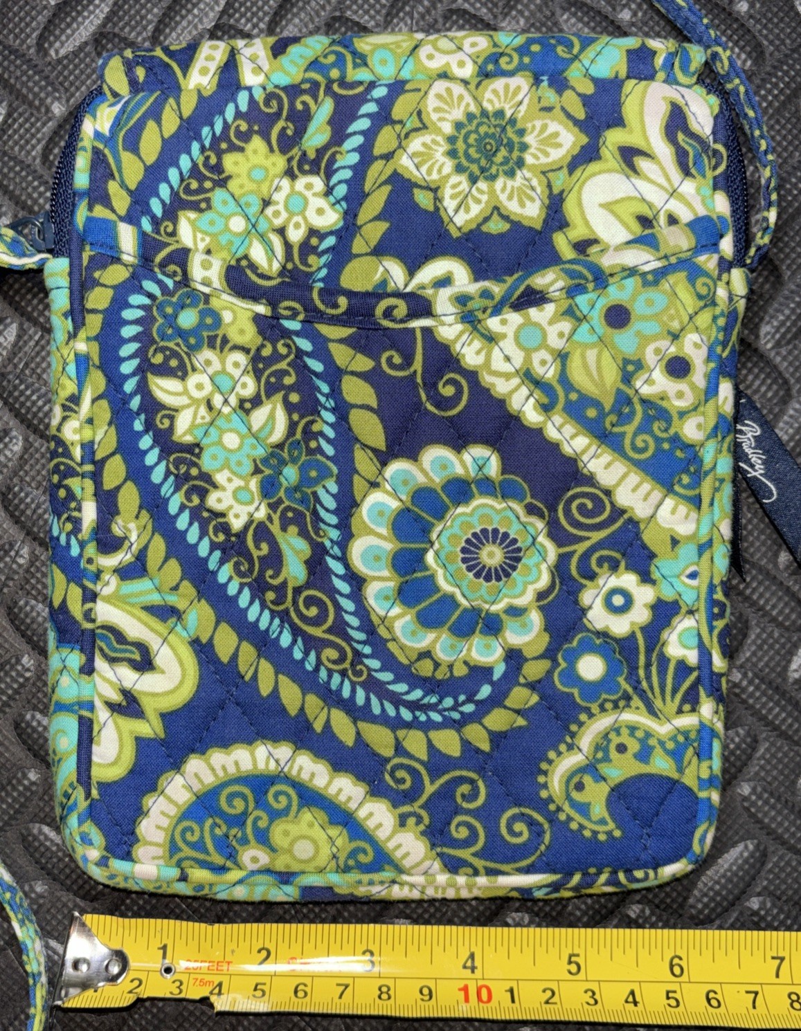 Set Of 2 Vera Bradley Java Blue/ Rhythm & Blues Handbag And Cross Body Purse EUC