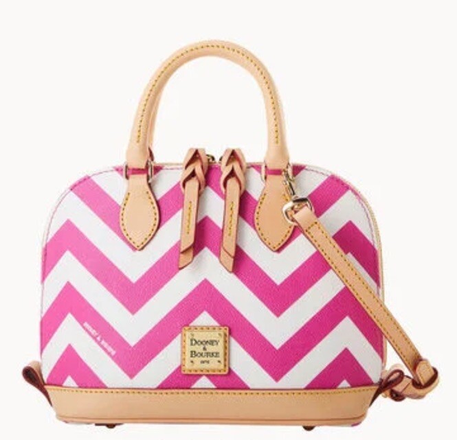 Dooney & Bourke Chevron Bitsy Bag Fuchsia Color