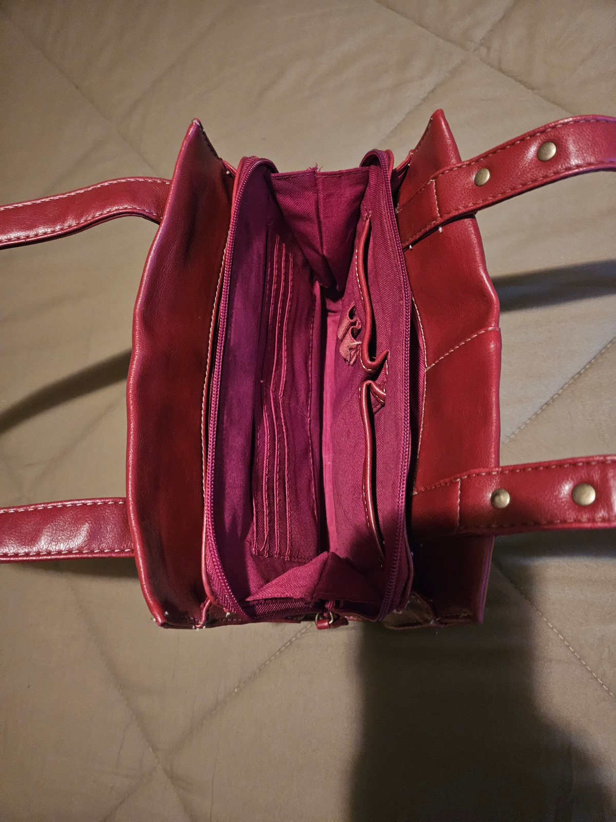 Red Leather Purse – unknown make