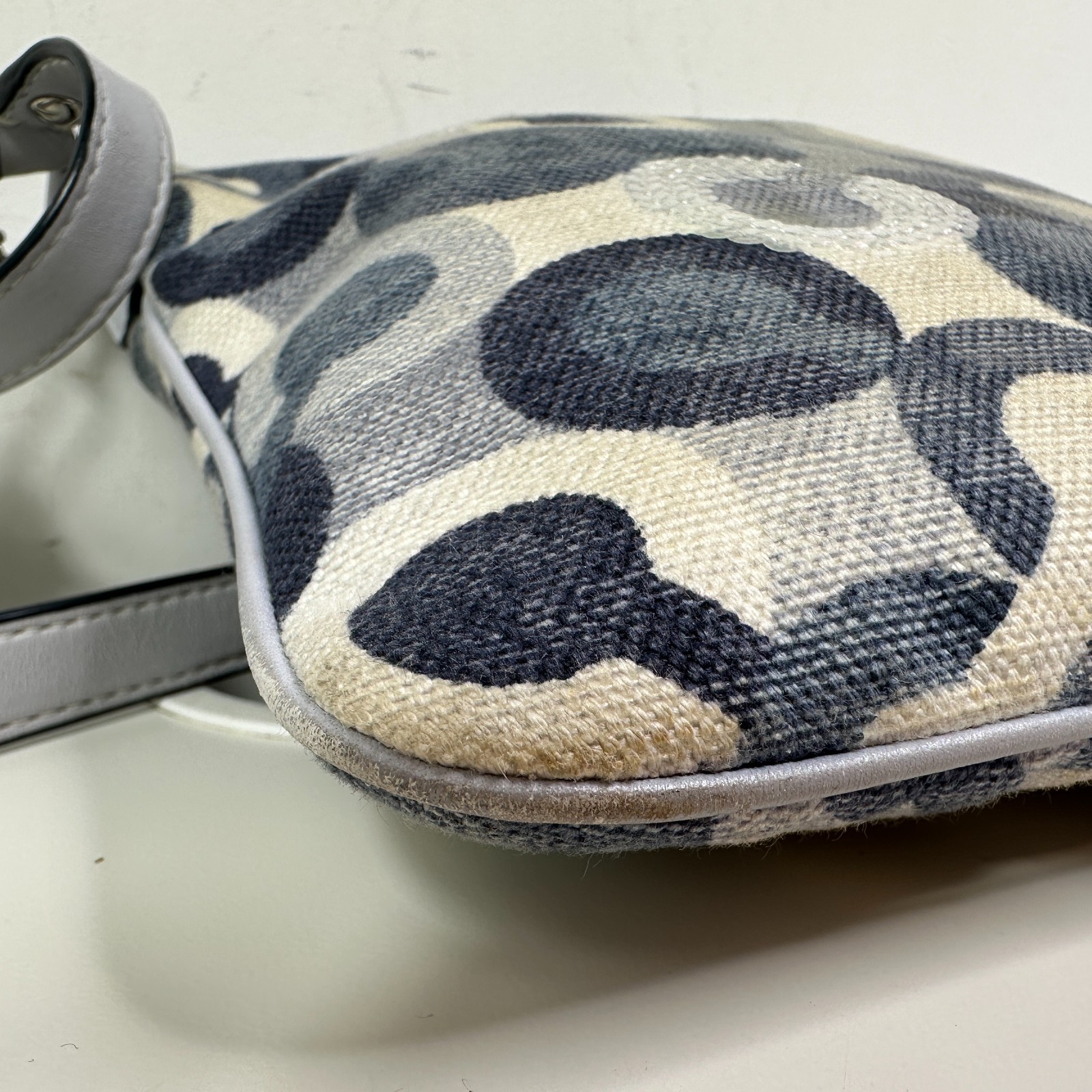 Coach Kristin Swing Bag Crossbody Sequin Signature Blue 43725