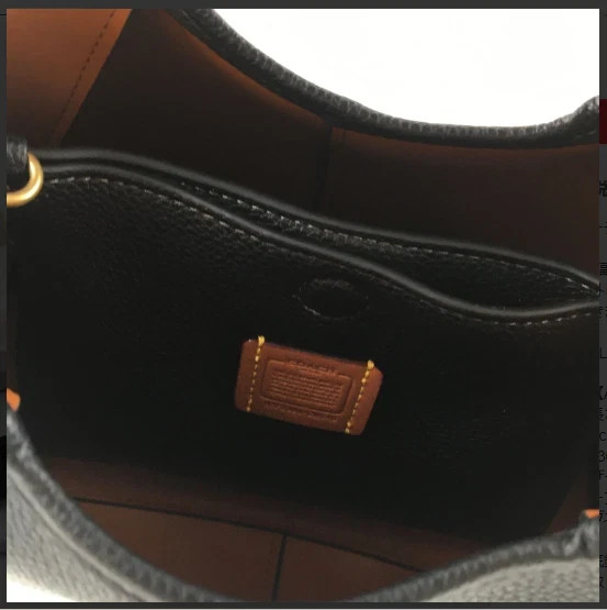 COACH CM545 Lana Shoulder Bag 23 Polished Pebble Leather Black .New!!