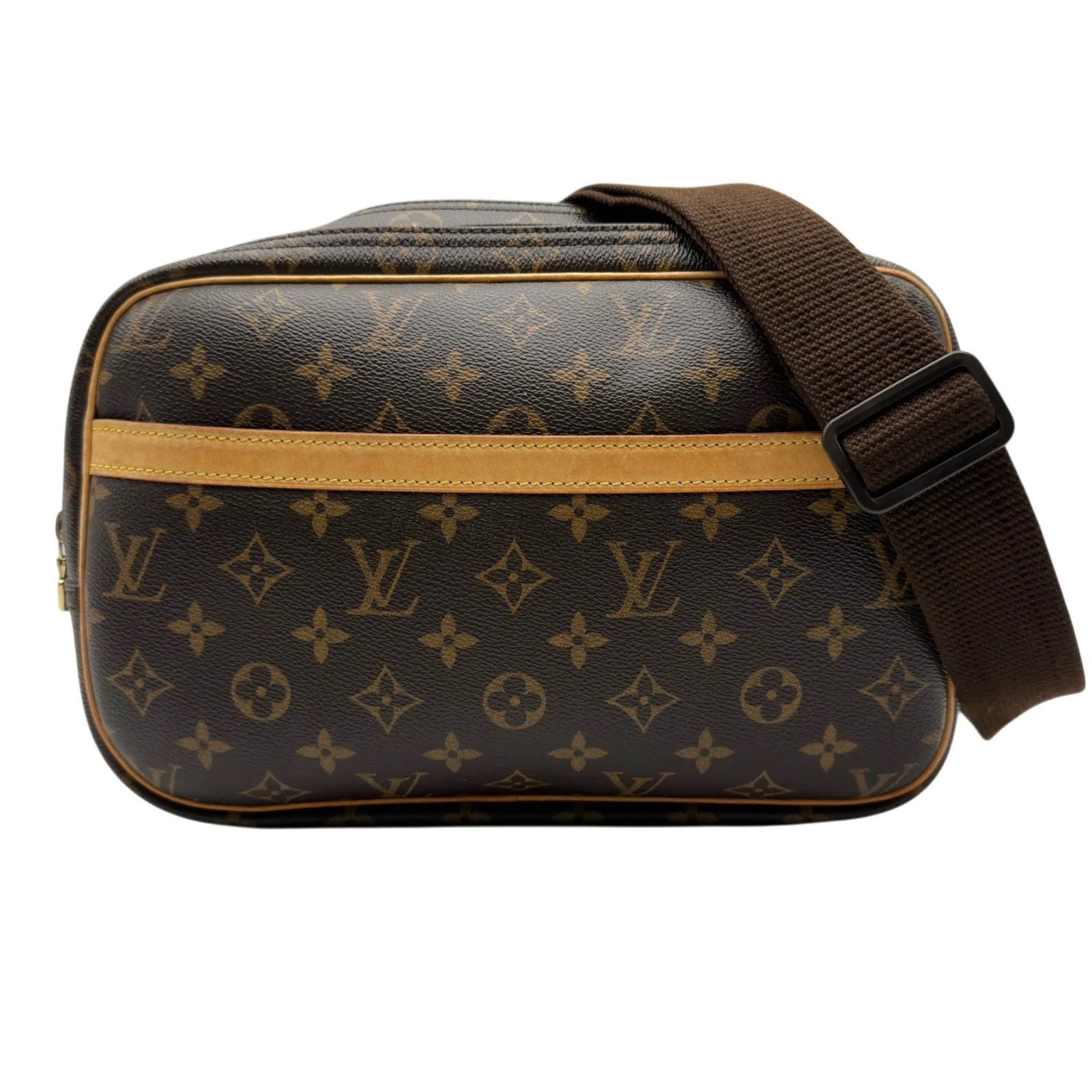 LOUIS VUITTON Reporter PM Brown Monogram Shoulder Bag M45254 #OKB8408