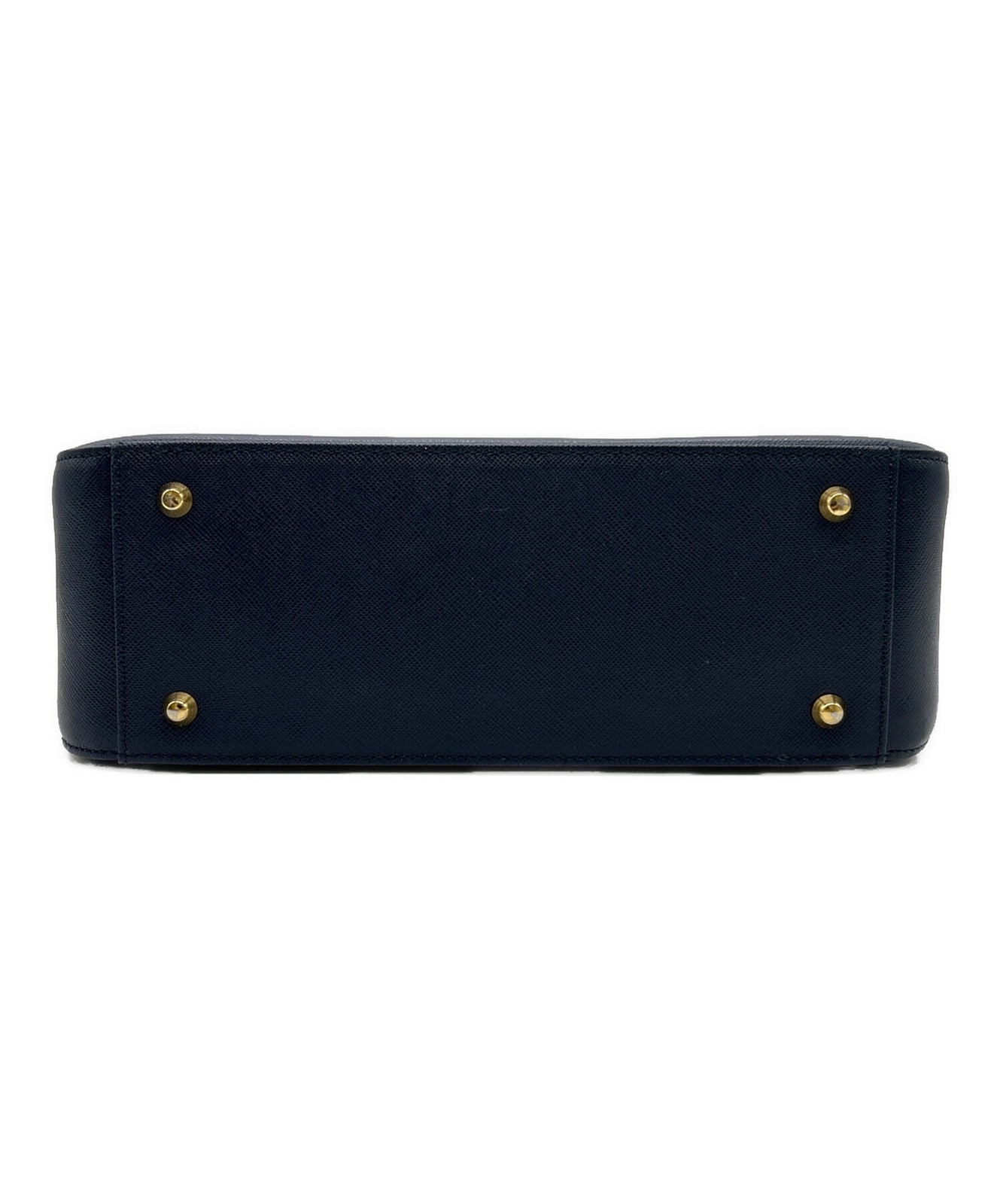 BURBERRY Handbag Navy Nova Check Lining With Logo Plate From Japan