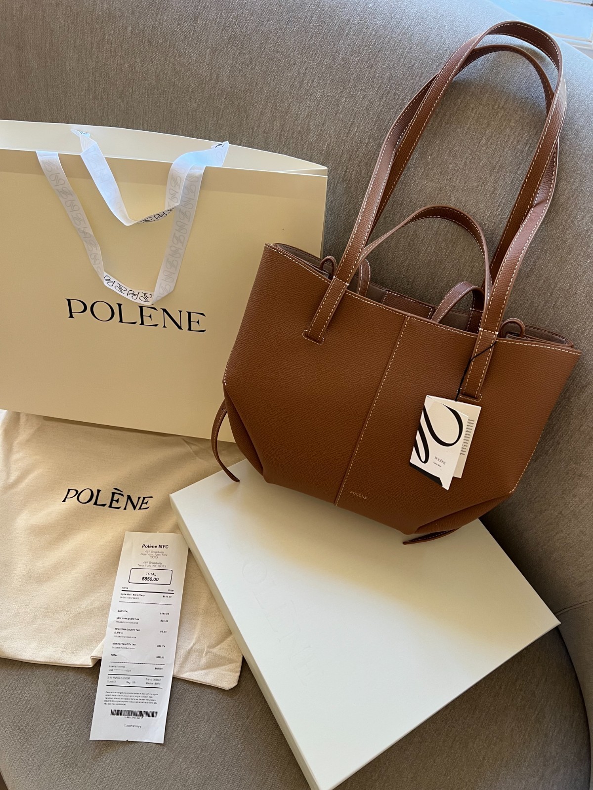 Polene Cyme Mini EDITION TEXTURED CAMEL Brand New With Tag & original box