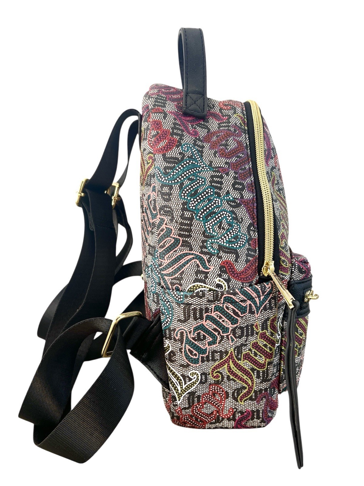 NWOT Juicy Couture Monogram Mini Backpack Lollipop Bag Y2K Gothic Graffiti