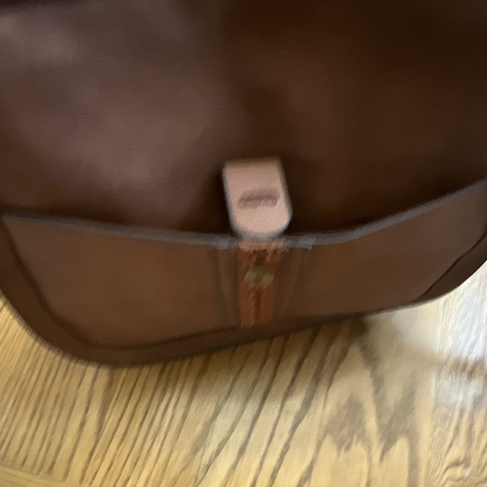 T-Shirt & Jeans Brown Saddle Crossbody Bag Braided Detachable Strap Zip Gold