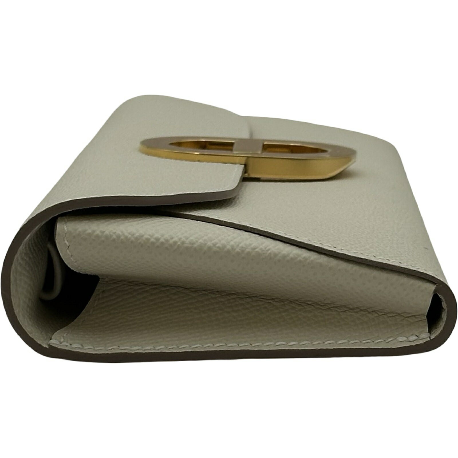 Hermes Maillon To Go Shoulder Bag 9.3in Veau Epsom Leather Craie W Stamp 99