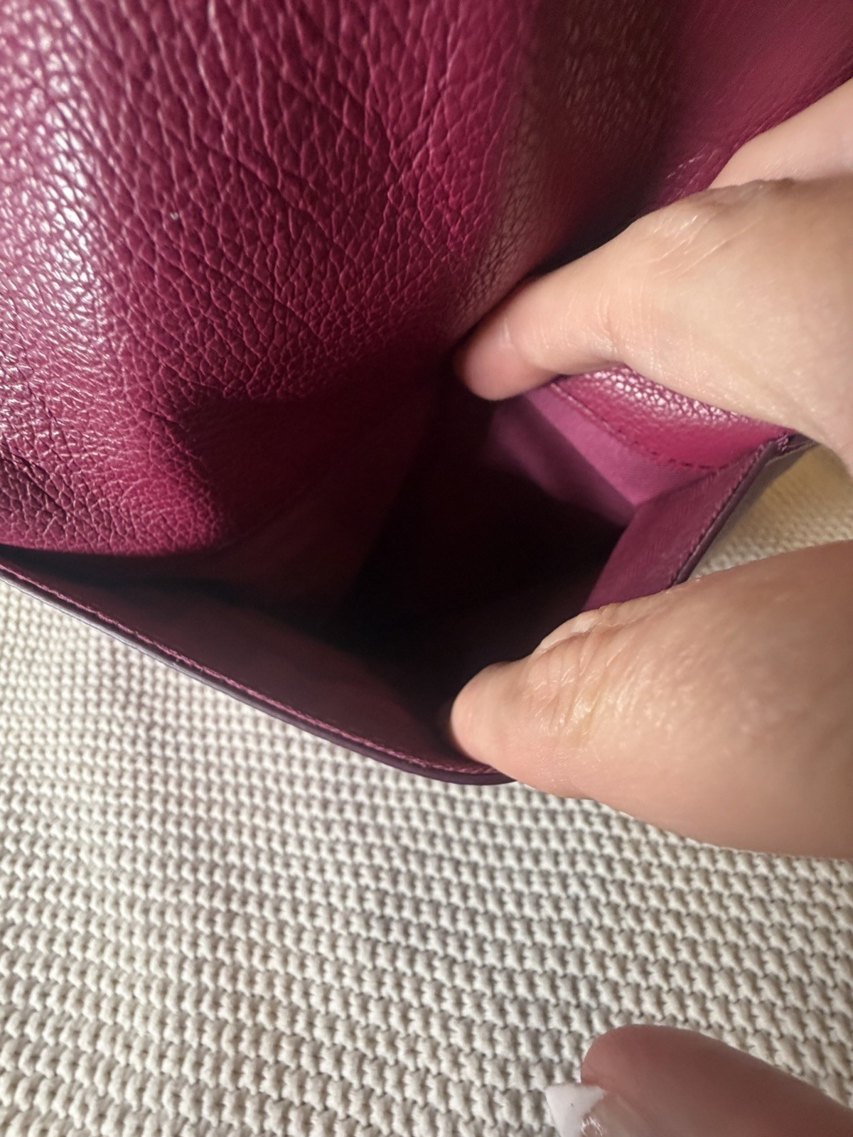 Fossil Fiona Tote Raspberry Wine Color NWT