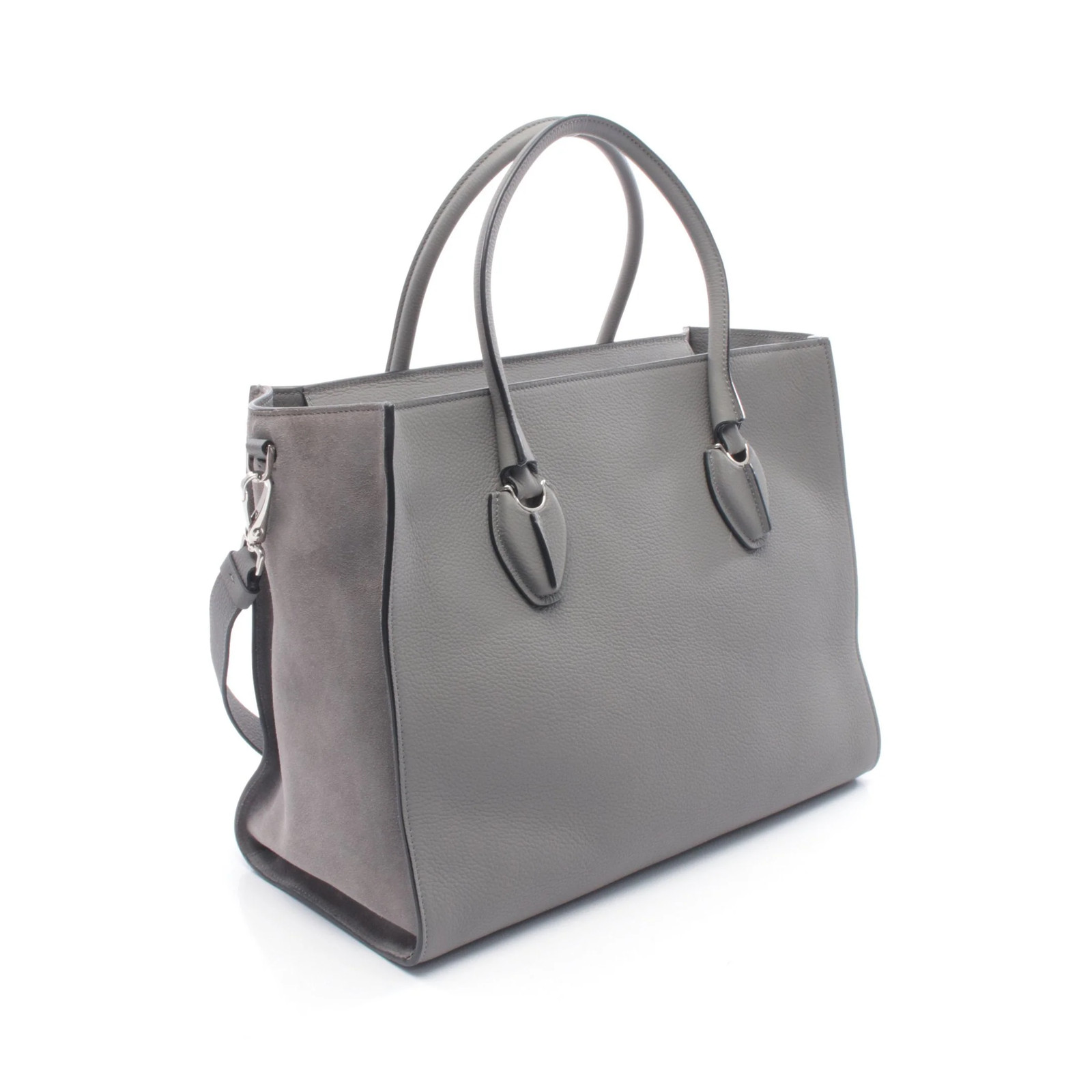 TOD’S 2WAY Tote Bag Gray Leather #RCB3287