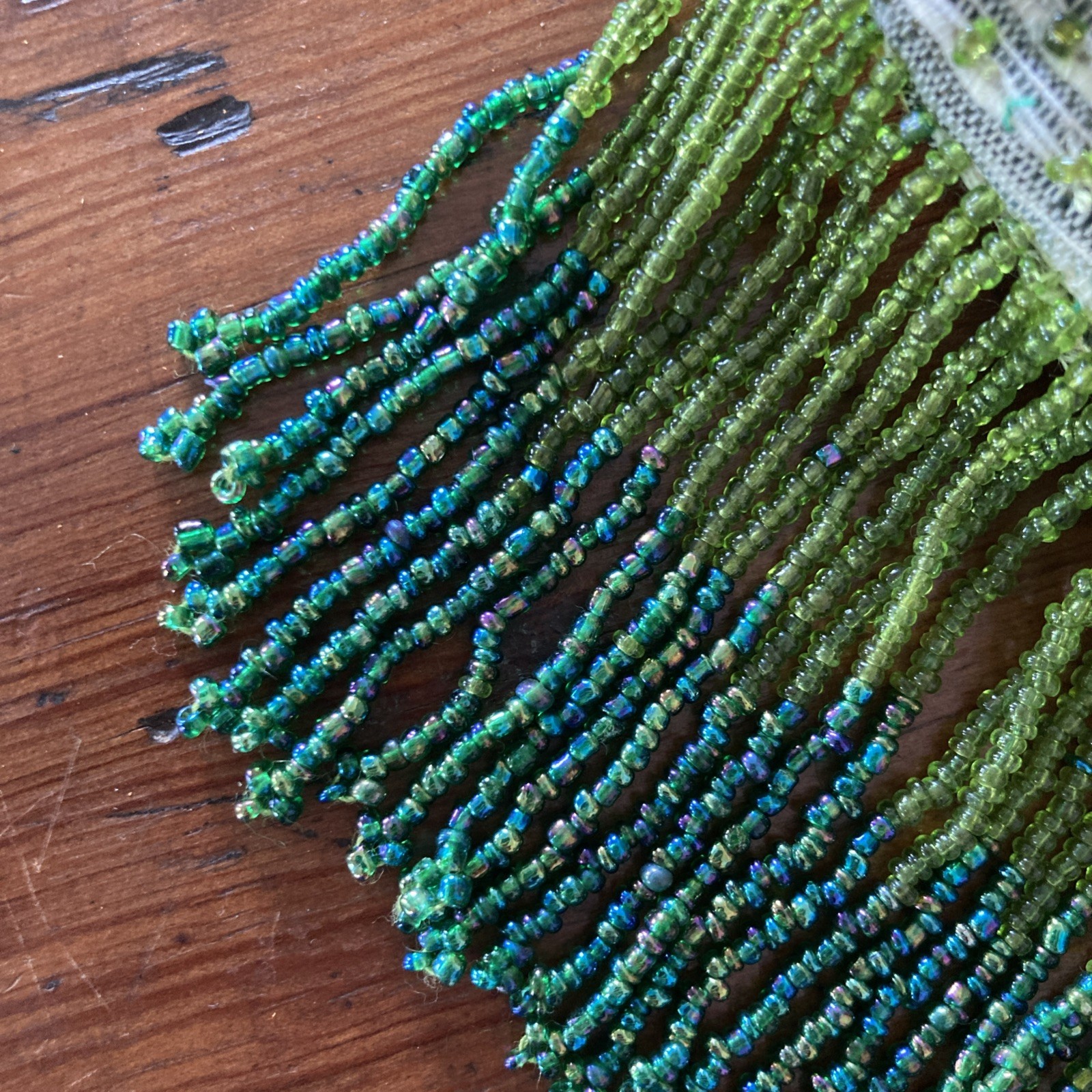 SANTI Artisan Beaded Petite Bag Excellent Condition 19” Drop 4.5 X 5 Inches