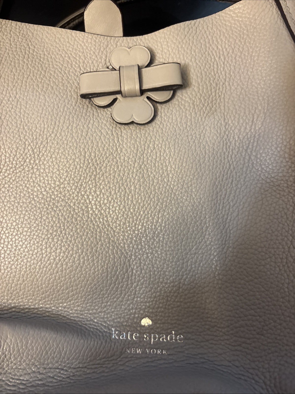 Kate Spade New York, Talia Small Triple Compartment Shoulder Bag Taupe Gray.