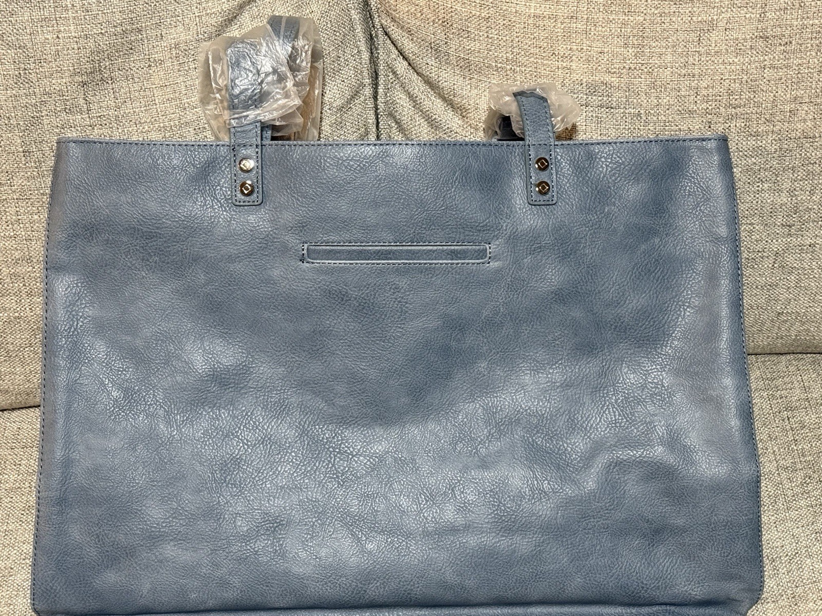 Thirty-One Around Town Tote in Denim Distressed Pebble (Blue)!! New With Tags