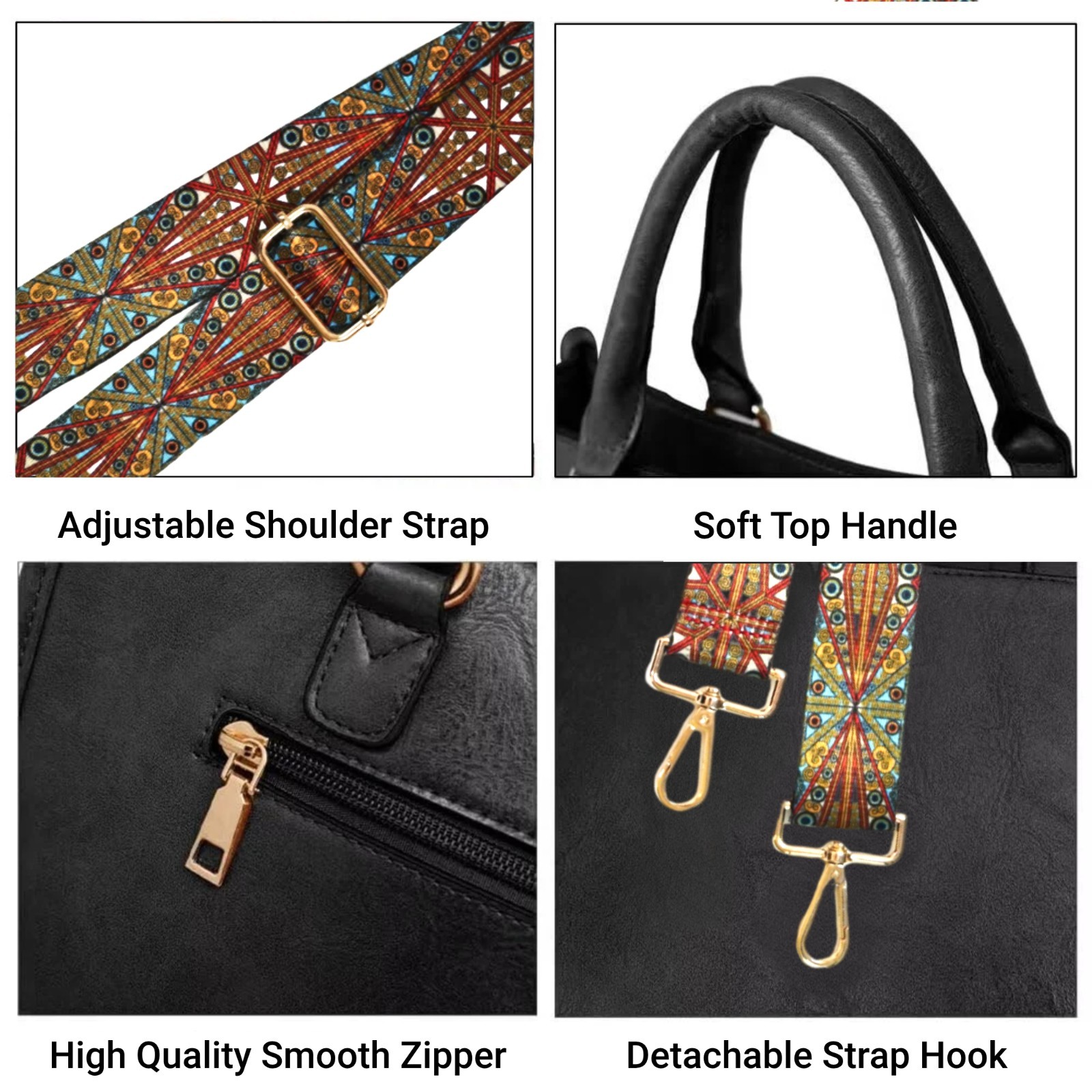 Crossbody Purse for Women Soft Leather Shoulder bag Handbags with 2 Straps