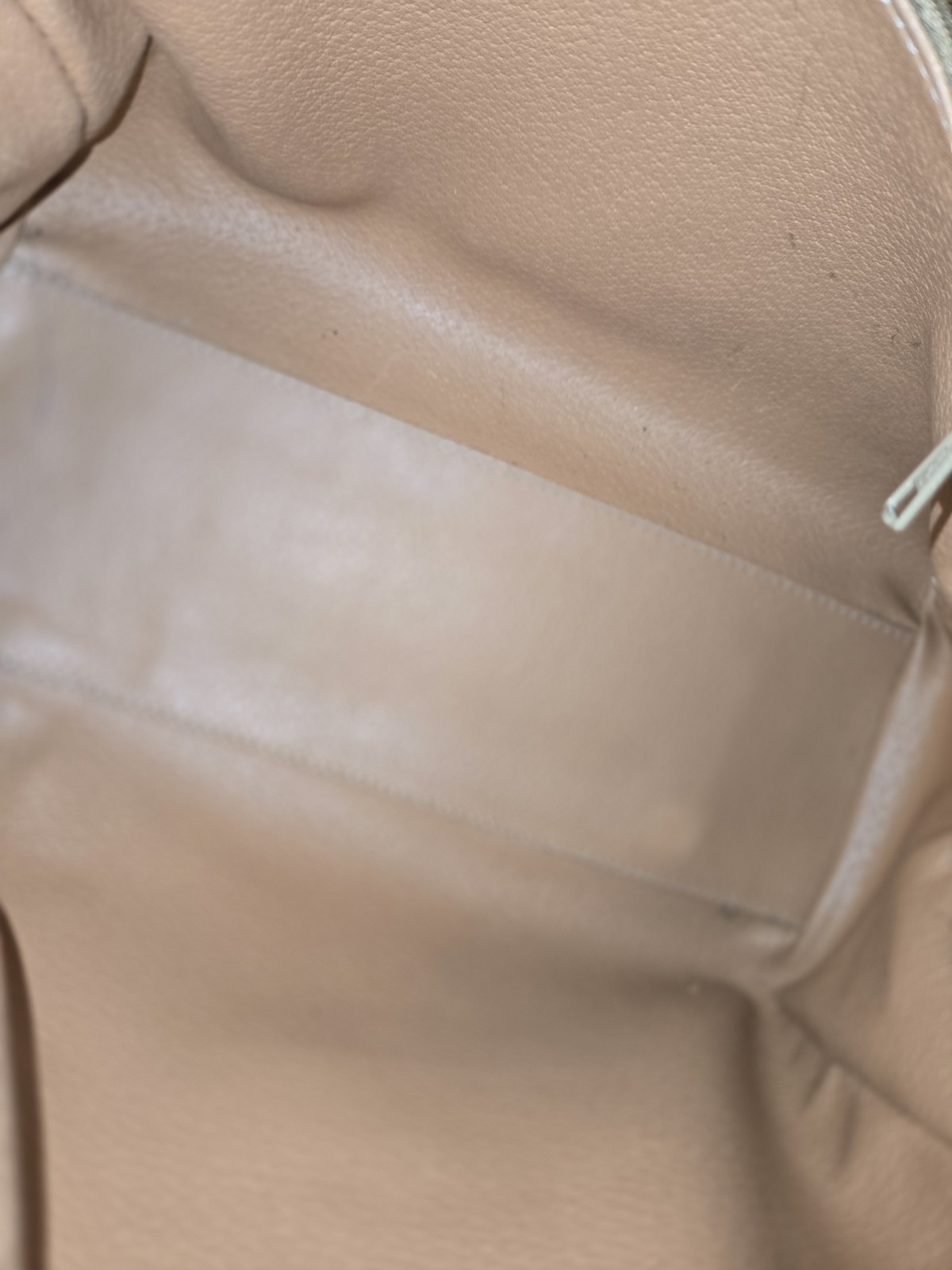 CELINE Macadam Shoulder Bag Dark Brown Leather/PVC
