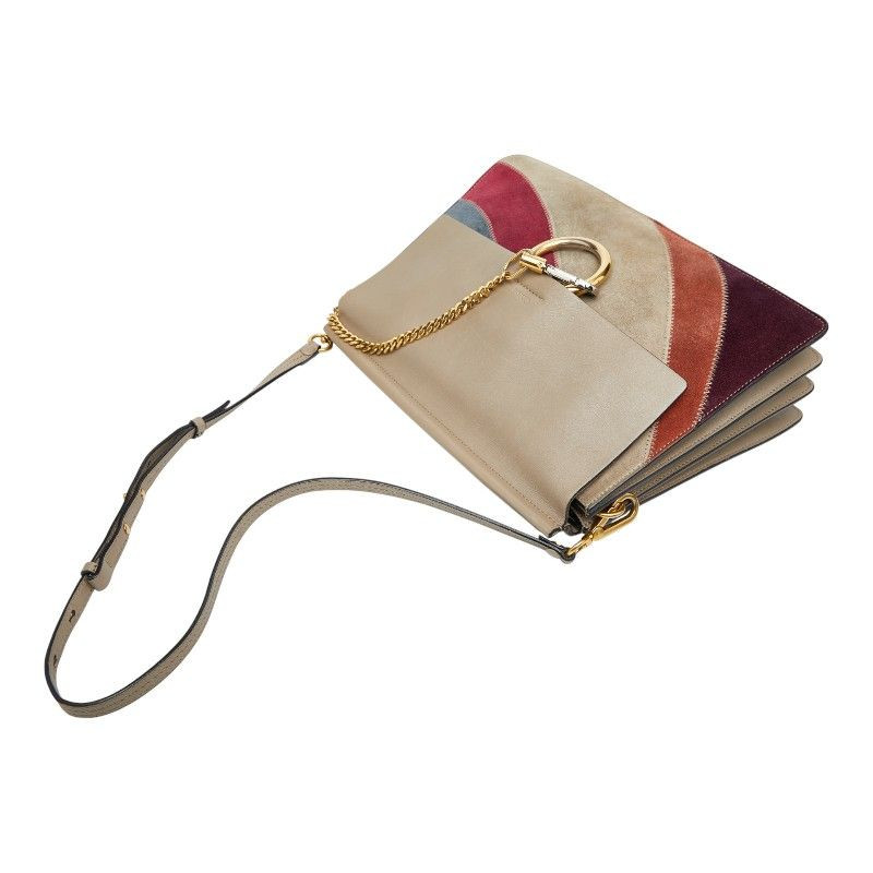 Chloe Faye Shoulder Bag Leather Suede Multicolor Women Used Authentic From Japan