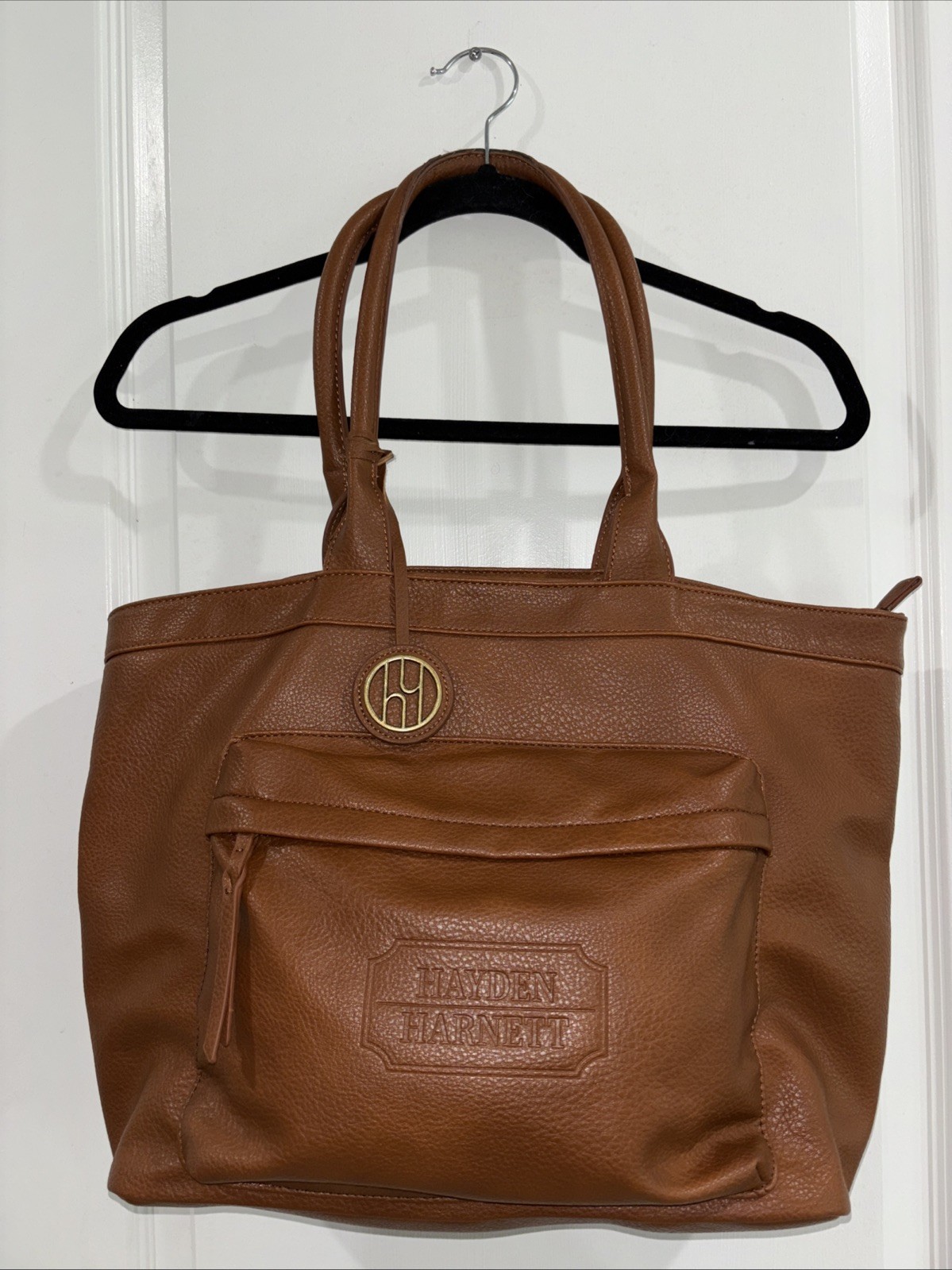 Hayden & Harnett, Vegan Leather “Amaya” Tote, Color Cogna, 12”x 17” Good Cond!