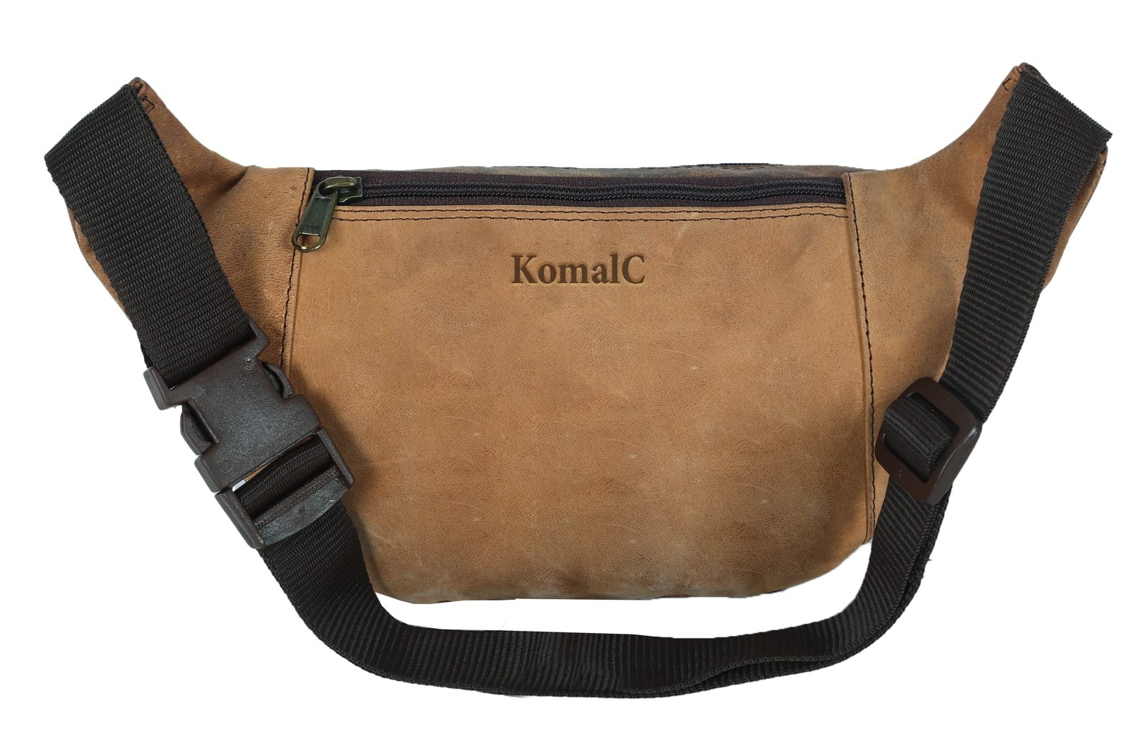 Premium Buffalo Leather Fanny Pack Waist Bum Pouch Multiple Pockets Run