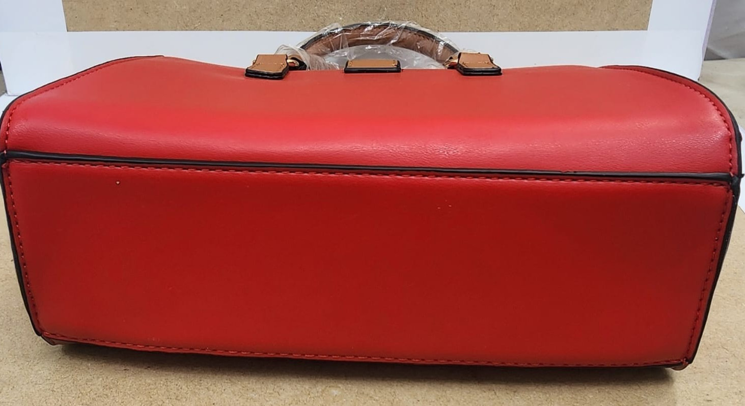 Women’s Red Crossbody Satchel Handbag Matching Wallet 2Pc Set NWT