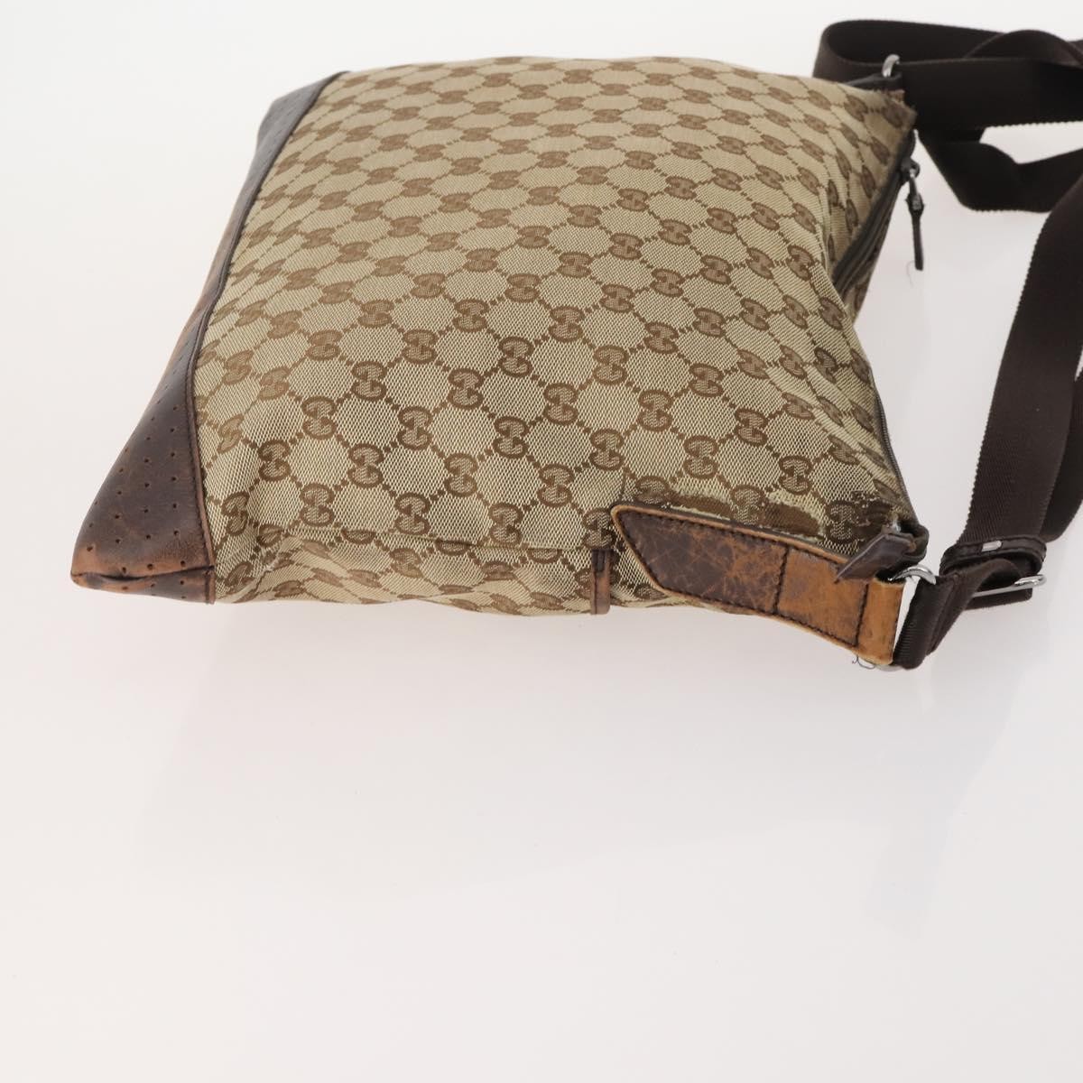 GUCCI GG Supreme GG Crystal GG Canvas Bag PVC 4 Set Navy Beige Auth YKZ424