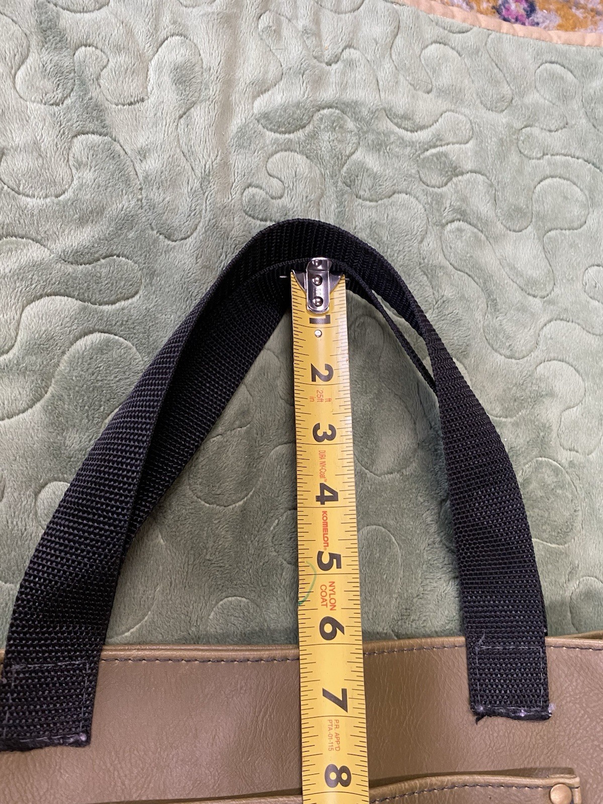 Howl + Hide Olive Green Leather Tote Bag, Made in USA, Front pocket, 13x13x3″