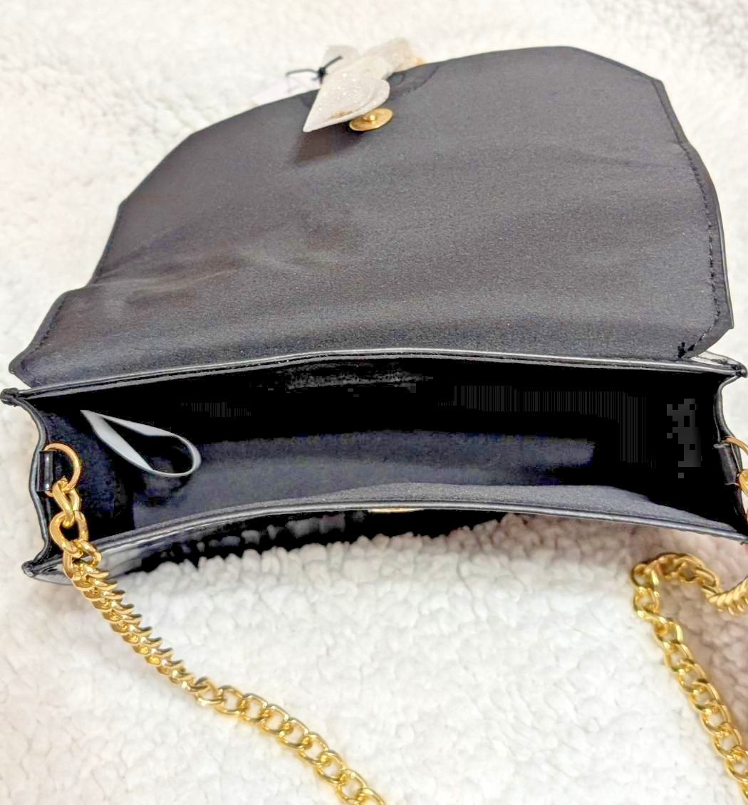 Jimmy Choo Parfums Handbag Crossbody Black Small with Chain Strap BNWB