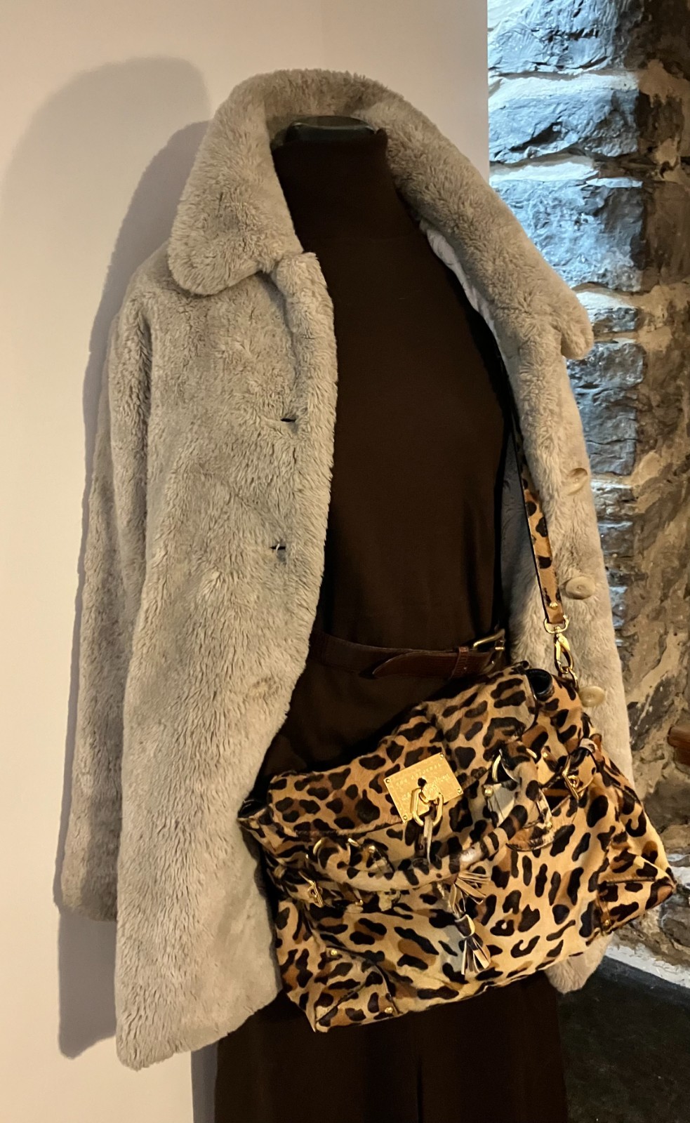 PRADA Car Shoe Leopard Print Calf Hair Satchel | Luxury Animal Print | Gold HW