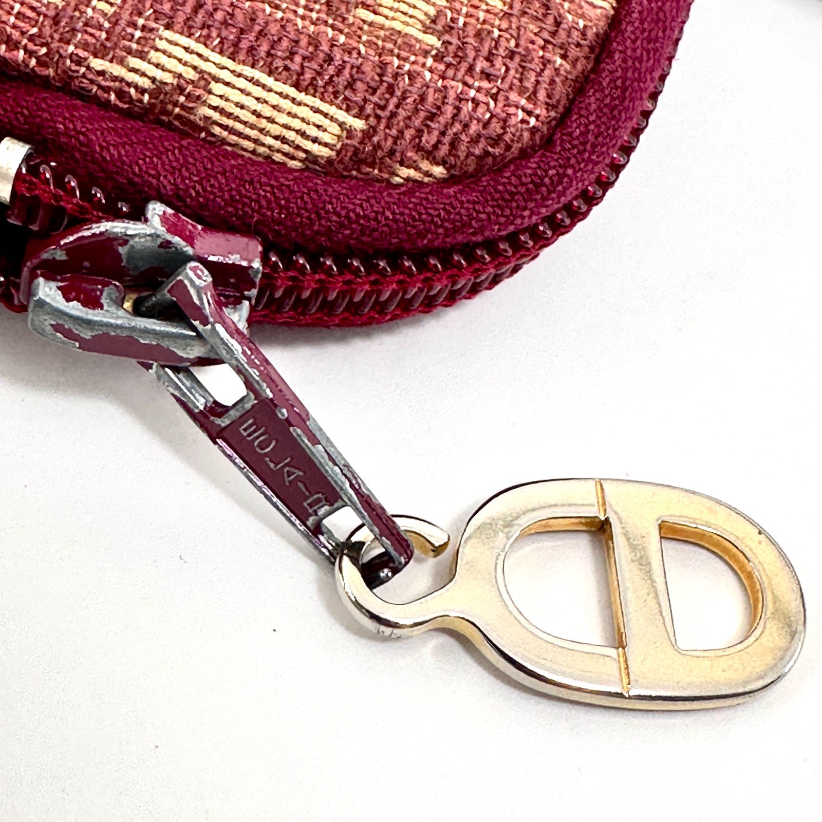 Christian Dior Vintage Trotter Handbag Bordeaux Red