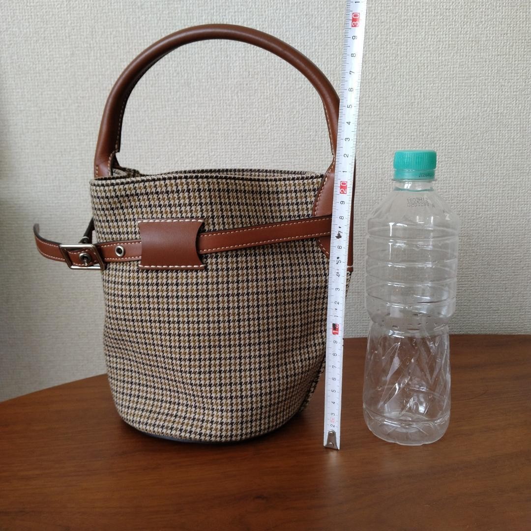 STUNNING CELINE Big Bag Nano Bucket – Plaid Tweed Pattern – Excellent Condition